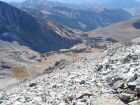 Summit view looking back down on the route.